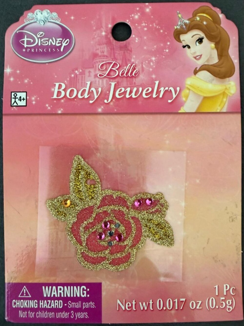 Disney Princess Belle Rose Temporary Tattoo – Brand New